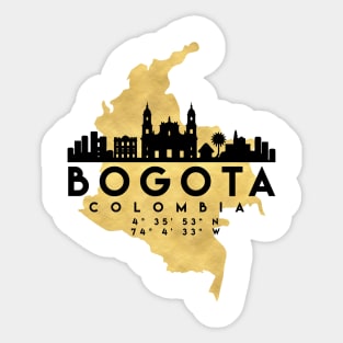 Bogota Colombia Skyline Map Art Sticker